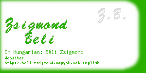 zsigmond beli business card